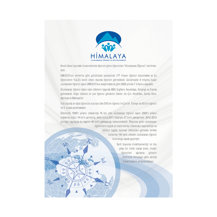 Öğrenci etkinliklerini tanıtmayı amaçlayan broşür.  16 sayfa  115 gr kuşe kağıt  Tel dikiş Gençlik Kulübü, Etkinlik Günlüğü, Etkinlik Broşürü