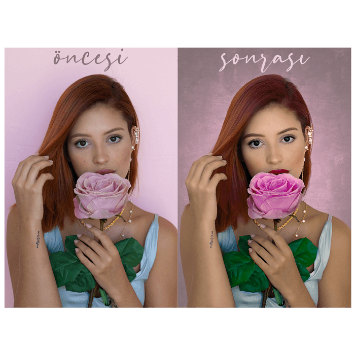 Fotoğraf düzenleme örneği Photoshop, Retouch, Fotoğraf Temizleme, Cilt düzeltme, Renk düzenleme